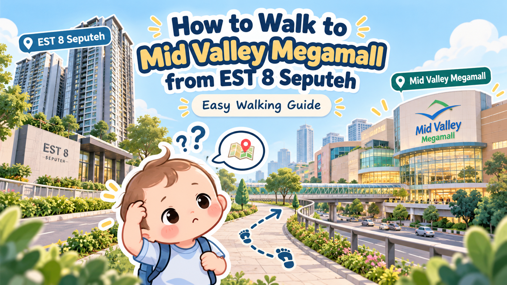 How to Walk from EST8 Seputeh to Mid Valley Megamall in Just 10 Minutes! 🚶🏻‍♂️